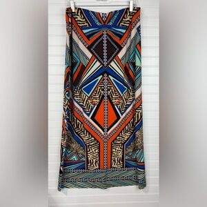 Chico’s women’s Aztec Animal print multi color maxi skirt. Chico’s size L (2)
